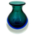 Art glass vase, 'Ocean Waves' - Brazilian Hand Blown Murano Inspired Art Glass Vase (image 2b) thumbail