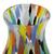 Jarrón de cogollos de cristal artístico soplado a mano, 'Primavera impresionista' - Jarrón de cogollos de cristal artístico inspirado en Murano multicolor soplado a mano