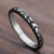 Silver band ring, 'Love's Texture' - Original Textured Band Ring Brazilian 950 Silver Jewellery (image 2b) thumbail
