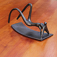 Bronze sculpture, 'Ipanema Sunbather'