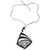 Recycled LP vinyl record pendant necklace, 'Retro Harmony' - Recycled Vinyl Record Long Pendant Necklace from Brazil