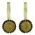 Vergoldete goldene Gras-Baumelohrringe, 'Goldene Nächte - Handgefertigte Ohrringe aus goldenem Gras und 18k vergoldet