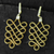 Gold plated golden grass dangle earrings, 'Grassy Paths' - Gold Plated Golden Grass Handmade Earrings from Brazil (image 2c) thumbail