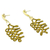 Gold plated golden grass dangle earrings, 'Grassy Paths' - Gold Plated Golden Grass Handmade Earrings from Brazil (image 2e) thumbail