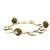 Gold plated golden grass heart charm bracelet, 'Natural Friend' - Heart Leaf Beehive Charms on Gold Plated Brazilian Bracelet (image 2d) thumbail
