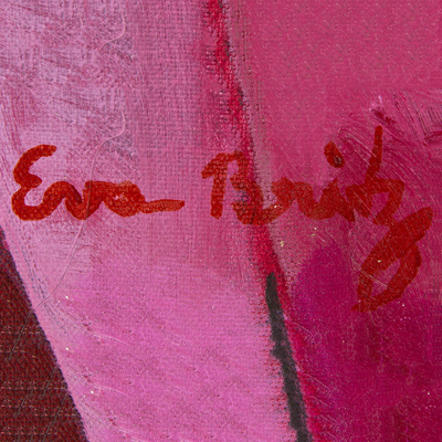 (díptico, 2015) - Conjunto de 2 pinturas originales de follaje rosado de Brasil