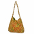 Bolso de hombro con detalles de bambú - Bolso de hombro floral con acento de bambú hecho a mano de Brasil