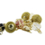 Vergoldetes Charm-Armband mit Achat und goldenem Gras - Vergoldetes Charm-Armband aus brasilianischem Achat und goldenem Gras