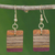 Wood dangle earrings, 'Forest Colors' - Handcrafted Brown Wood Dangle Earrings from Brazil (image 2) thumbail