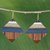 Wood dangle earrings, 'Woodland Diamonds' - Wood Square Shaped Dangle Earrings from Brazil (image 2) thumbail