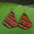 Ohrhänger aus Holz - Handgefertigte gestreifte Holzohrringe aus Brasilien