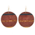 Wood dangle earrings, 'Rugged Beauty' - Handmade Striped Wood Dangle Earrings from Brazil thumbail