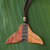 Wood pendant necklace, 'Mermaid Tail' - Handcrafted Wood Pendant Necklace from Brazil (image 2) thumbail