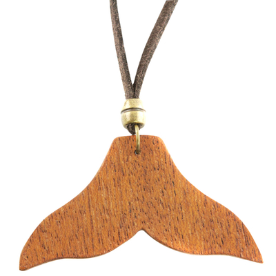 Collar con colgante de madera - Collar con colgante de madera hecho a mano de Brasil