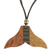 Wood pendant necklace, 'Mermaid Tail' - Handcrafted Wood Pendant Necklace from Brazil (image 2e) thumbail