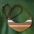Wood pendant necklace, 'Striped Boomerang' - Boomerang Shaped Wood Pendant Necklace from Brazil (image 2) thumbail