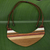 Wood pendant necklace, 'Striped Boomerang' - Boomerang Shaped Wood Pendant Necklace from Brazil (image 2b) thumbail