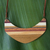 Wood pendant necklace, 'Striped Boomerang' - Boomerang Shaped Wood Pendant Necklace from Brazil (image 2c) thumbail