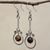 Tiger's eye dangle earrings, 'Balanced Nature' - Tiger's Eye and Stainless Steel Dangle Earrings from Brazil (image 2b) thumbail