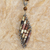 Tiger's eye and recycled paper pendant necklace, 'Eco Parallels' - Recycled Paper Tiger's Eye and Hematite Necklace from Brazil thumbail