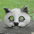 Máscara de cuero - Máscara de gato de cuero pintado a mano de Brasil