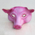 Leather mask, 'Rosy Pig' - Handcrafted Pink Leather Pig Mask from Brazil (image 2) thumbail