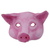 Leather mask, 'Rosy Pig' - Handcrafted Pink Leather Pig Mask from Brazil thumbail