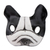 Leather mask, 'Bulldog' - Handcrafted Black and White Bulldog Mask from Brazil thumbail