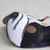 Leather mask, 'Bulldog' - Handcrafted Black and White Bulldog Mask from Brazil (image 2c) thumbail