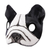 Leather mask, 'Bulldog' - Handcrafted Black and White Bulldog Mask from Brazil (image 2d) thumbail