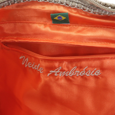 Bolso de hombro pop-top de refresco reciclado - Bolso de hombro con parte superior de soda reciclada multicolor de Brasil