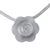 Sterling silver pendant necklace, 'Subconscious Elegance' - Floral Sterling Silver and Silk Pendant Necklace from Brazil