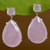 Rosenquarz-Baumelohrringe, 'Blütenblätter'. - Ohrringe aus Rosenquarz und Sterlingsilber aus Brasilien