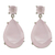 Rose quartz dangle earrings, 'Flower Petals' - Rose Quartz and Sterling Silver Dangle Earrings from Brazil