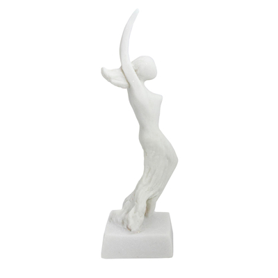 Skulptur aus Marmor und Harz, 'Erica'. - Signierte Marmor-Harz-Skulptur einer Ballerina aus Brasilien