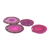 Agate coasters, 'Shocking Rose' (set of 4) - Deep Magenta Brazilian Agate Coasters (Set of 4) (image 2d) thumbail
