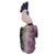Escultura de piedras preciosas, 'Cacatúa reluciente' - Escultura de pájaro de cuarzo rosa sodalita y amatista de Brasil