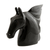 Escultura de dolomita, 'Caballo feroz' - Escultura de caballo de dolomita negra hecha a mano de Brasil