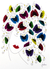 'Butterflies in the Wind' - Modern Signed Pen and Ink Woman's Portrait with Butterflies thumbail