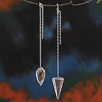 Quartz pendulums, 'Purifying Geometry' (pair)