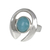 Aquamarine cocktail ring, 'Modern Ocean' - Aquamarine and Silver Modern Cocktail Ring from Brazil