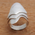 Silver cocktail ring, 'Lake Waves' - Artisan Crafted Silver Modern Cocktail Ring from Brazil thumbail
