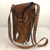 Leather sling, 'Stunning Alligator' - Handcrafted Leather Alligator Sling Handbag from Brazil