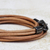 Leather wrap bracelet, 'Natural Satellite' - Stylish Leather Wrap Bracelet in Beige from Brazil (image 2b) thumbail