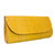Palm leaf clutch, 'Exotic Woman' - Handwoven Palm Leaf Clutch in Yellow from Brazil