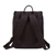 Leather backpack, 'Mysterious Traveler in Currant' - Handcrafted Adjustable Mahogany Leather Backpack from Brazil