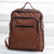 Leather backpack, 'Wild Journey' - Handcrafted Leather Backpack in Rust from Brazil