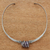 Amethyst collar necklace, 'Lavender Princess' - Amethyst and Stainless Steel Collar Necklace from Brazil