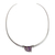 Amethyst collar necklace, 'Lavender Princess' - Amethyst and Stainless Steel Collar Necklace from Brazil