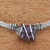 Halskette mit Amethyst-Kragen - Halskette aus Amethyst und Edelstahl aus Brasilien